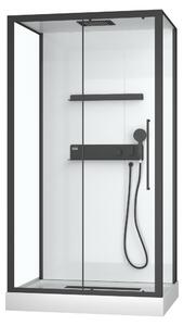 Kompletní sprchový kout MARWELL Designový kompletní sprchový kout Bílý ostrov 115 x 90 x 217 cm - kompletní sada včetně sprchové vaničky a baterie - oboustranná montáž - vysoce kvalitní hliníkový profilový systém