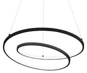 Ideal Lux Oz LED závěsné světlo Ø 80 cm černé