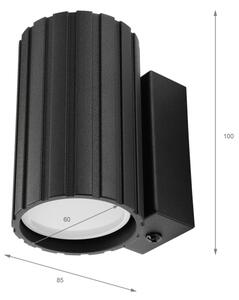 Brilagi - Nástěnné svítidlo CRISPINA 1xGU10/10W/230V 10 cm černá