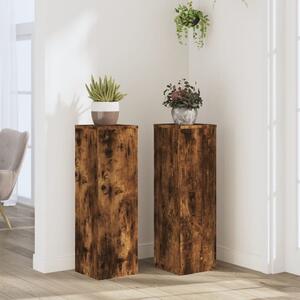 VidaXL Stojan na rostliny 2 ks 25 x 25 x 80 cm Kompozitní dřevo [869234] Barva: kouřový dub