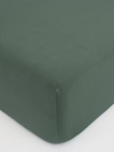 MK Lůžkoviny Jersey prostěradlo Classic 90 × 200 cm - olivová