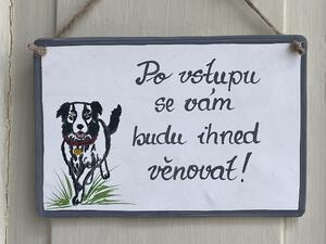 Cedulka pro pejskaře větší Vstupte
