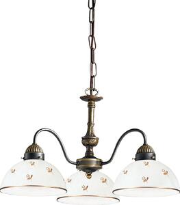Kolarz 731.83.170 - Lustr na řetězu NONNA 3xE27/75W/230V květiny rose gold