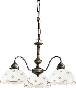 Kolarz 731.83.160 - Lustr na řetězu NONNA 3xE27/75W/230V květiny rose gold