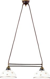 Kolarz 731.82.170 - Lustr na lanku NONNA 2xE27/75W/230V květiny rose gold