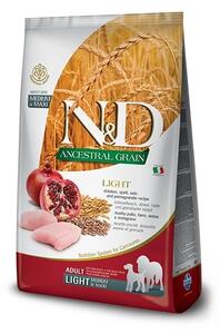 FARMINA N&D Ancestral Grain Chicken & Pomegranate Light Medium & Maxi – suché krmivo pro psy – 12 kg