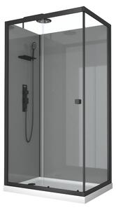 Sprchový kout Marwell kompletní sprchový kout Grey Style Obdélník 215x90x90cm - prefabrikovaný sprchový kout s 5mm tvrzeným sklem - s poličkou na sprchové potřeby