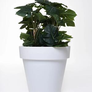 Květináč LEVANTA, plast, výška 27 cm, bílý