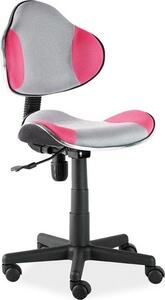 Casarredo Dětská židle Q-G2 šedá/růžová