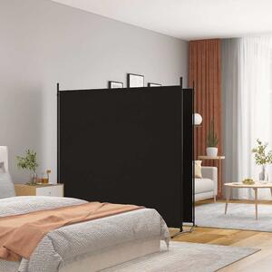 VidaXL 2dílný paraván 348x180 cm textil [42039231] Barva: Černá