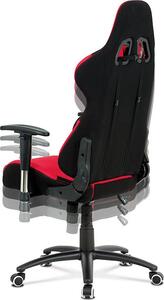 Autronic Kancelářská židle KA-F01 RED houpací mech., červená látka, kovový kříž