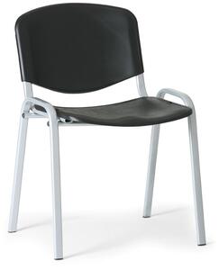 Konfereční židle plastová ISO černá, šedý kov židle konferenční