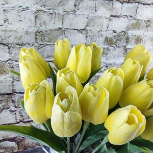 Umělý tulipán citronově žlutý- 43 cm, č. 33