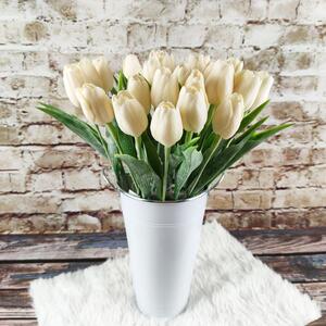 Umělý tulipán krémový- 43 cm, č. 37