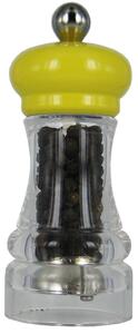 HIP HOP mlýnek na pepř, transparentní žlutý, 11cm