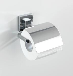 WENKO Držák toaletního papíru BEZ VRTÁNÍ VacuumLoc QUADRO chromový 12x13x14 cm