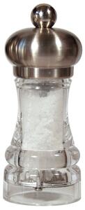 POLKA mlýnek na sůl, nerez mat a transparent, 11 cm