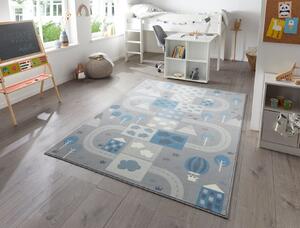 Hanse Home Collection koberce Dětský koberec Adventures 105536 Mouse Blue - 80x150 cm