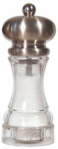 POLKA mlýnek na sůl, nerez mat a transparent, 14 cm
