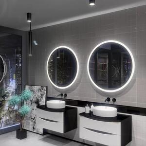 Koupelnové zrcadlo kuleté DELHI s LED podsvícením Ø 50 cm