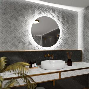 Koupelnové zrcadlo kuleté DELHI s LED podsvícením Ø 50 cm