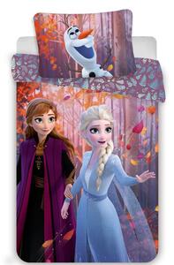 Jerry Fabrics Bavlněné povlečení Frozen sister purple 140x200 / 70x90 cm