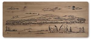 "Pálava" světelný obraz s baterií 120x50cm varianta ovládání: manuál/pohybové čidlo, provedení povrchu: dub