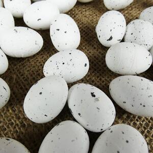 Dekorativní polystyrenová vajíčka bílá- 2,5 cm, 50 ks