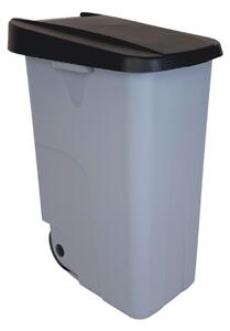 Denox odpadkový koš RECICLO na tříděný odpad 85 L, černé víko, plastový s kolečky