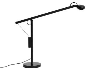 Stolní lampa HAY, Fifty-Fifty, stmívatelné, Černá, Pracovna, Hliník, Design
