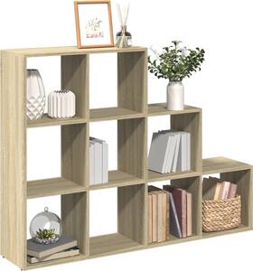VidaXL Knihovna/dělící stěna 3patrová 137,5x29x103,5 cm [886273] Barva: dub sonoma