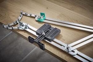 WOL wolfcraft GmbH 5210000 Rádiusová měrka Stair gauge Černá, Nerezová ocel