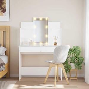 VidaXL Toaletní stolek s LED osvětlením 96 x 40 x 142 cm [862109] Barva: Bílá