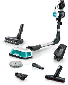 BOSCH Akumulátorový vysavač 2 v 1, vysávání a mopování Unlimited 7 ProHygienic Aqua White