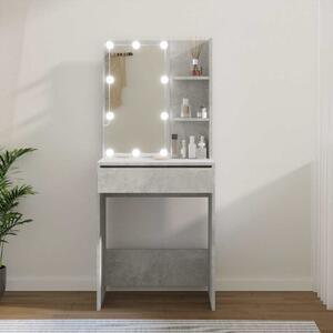 VidaXL Toaletní stolek s LED 60 x 40 x 140 cm [862780] Barva: Betonová šedá