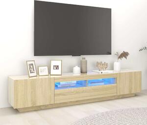 VidaXL TV skříňka s LED osvětlením 200x35x40 cm [3333063] Barva: dub sonoma