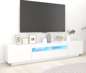 VidaXL TV skříňka s LED osvětlením 200x35x40 cm [3333063] Barva: Bílá