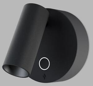 Led2 Nástěnné LED svítidlo ELFY USB 3,5W, v. 85 mm, 2700K Barva: Černá