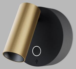 Led2 Nástěnné LED svítidlo ELFY USB 3,5W, v. 85 mm, 2700K Barva: Černá