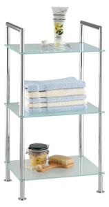 Skleněný koupelnový regál ve stříbrné barvě 37x71 cm Style – Wenko