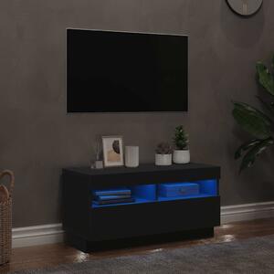 VidaXL TV skříňka s LED 80 x 35 x 40 cm kompozitní dřevo [862566] Barva: Černá