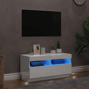 VidaXL TV skříňka s LED 80 x 35 x 40 cm kompozitní dřevo [862566] Barva: bílá s vysokým leskem