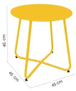 Kovový kulatý zahradní odkládací stolek ø 45 cm Luna – LDK Garden