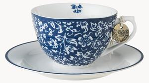 Sada porcelánových šálků na čaj's podšálky Sweet Alyssum, 4 díly