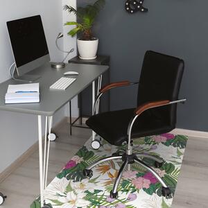 Podložka pod kancelářskou židli exotických květin