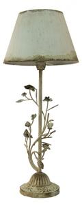 Vintage stolní lampa s růžemi – 33x79 cm