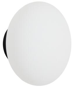 Kave Home Skleněné nástěnné světlo s černou základnou Bamila Ø 15 cm