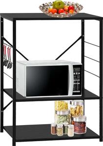 VidaXL Skříňka na mikrovlnku 60 x 39,6 x 79,5 cm kompozit [288234] Barva: Černá