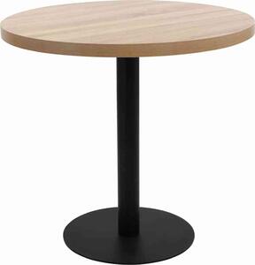 VidaXL Bistro stolek tmavě hnědý 80 cm MDF [286424] Barva: světle hnědá a černá