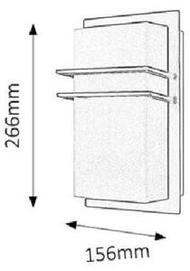 Rabalux Seattle venkovní nástěnné svítidlo 1x11 W chrom 8229